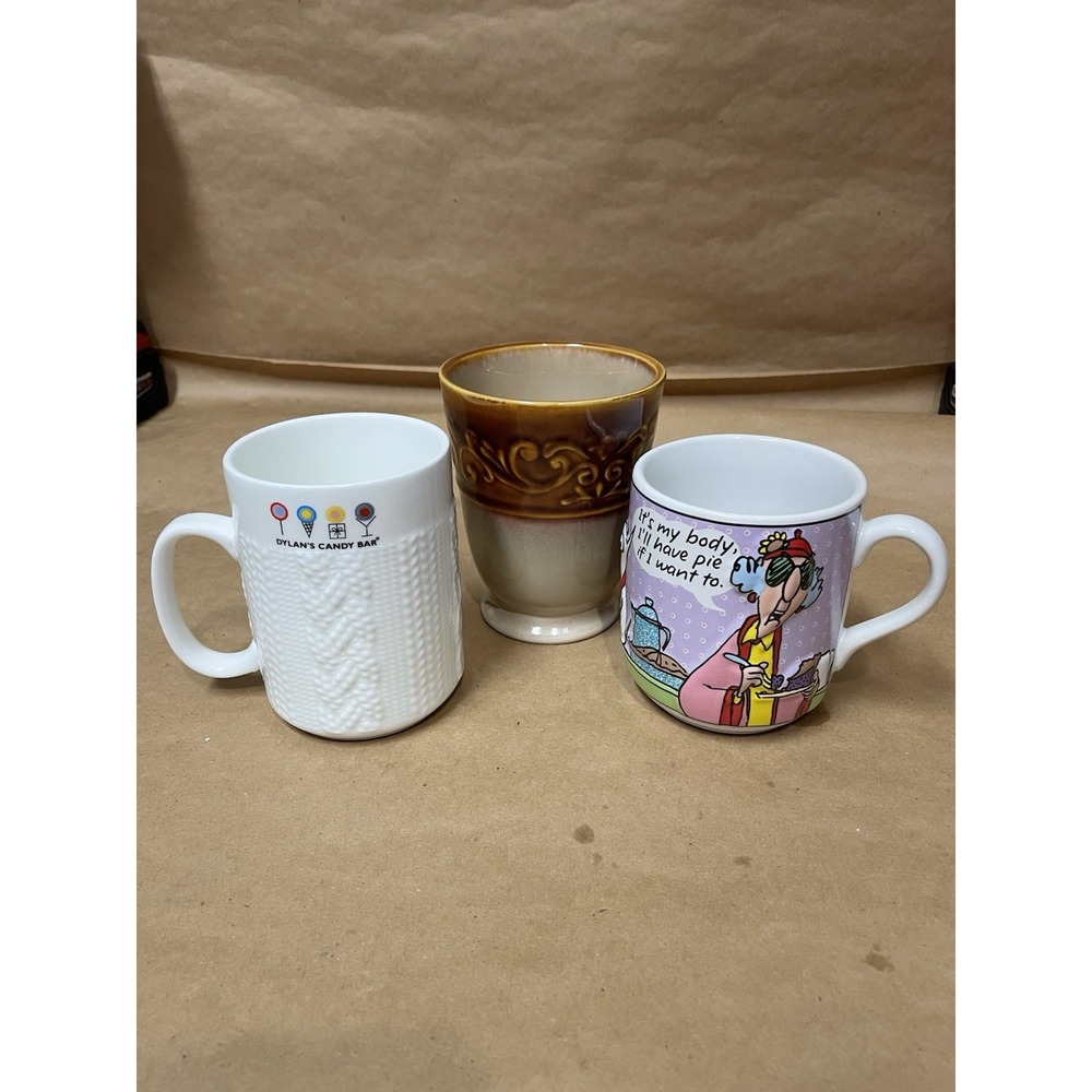 Coffee Mug Lot of 3 Hallmark Better Homes Dylan's Candy Bar Novelty